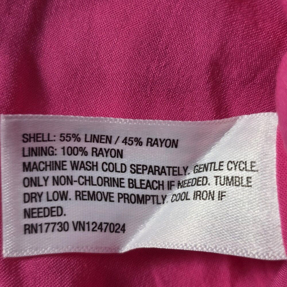 Kate Spade Women's Large Pink- Red Floral Linen Blazer - Picture 4 of 12